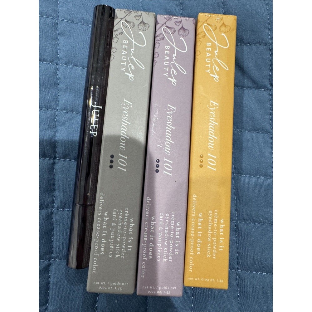 Lot of 4 New Julep Shimmer Cream-to-Powder Waterproof Eyeshadow Sticks